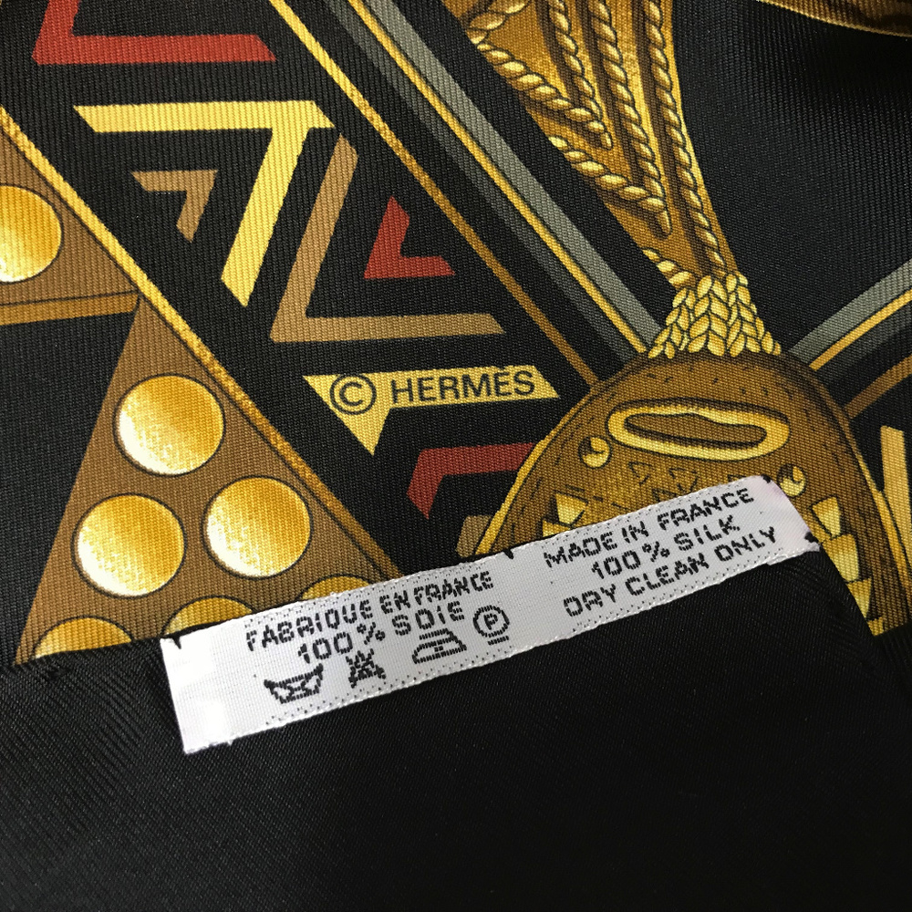 ❤️SOLD❤️ HERMES Scarf L'OR DES CHEFS BY J. Metz - Picture 7 of 7